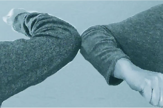 Elbow bumping for social distancing